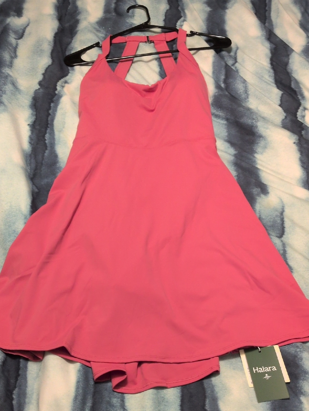 NWT Halara Airy Backless Twist Active Dress In Begonia Rose Easy Peezy Longer - Picture 10 of 12